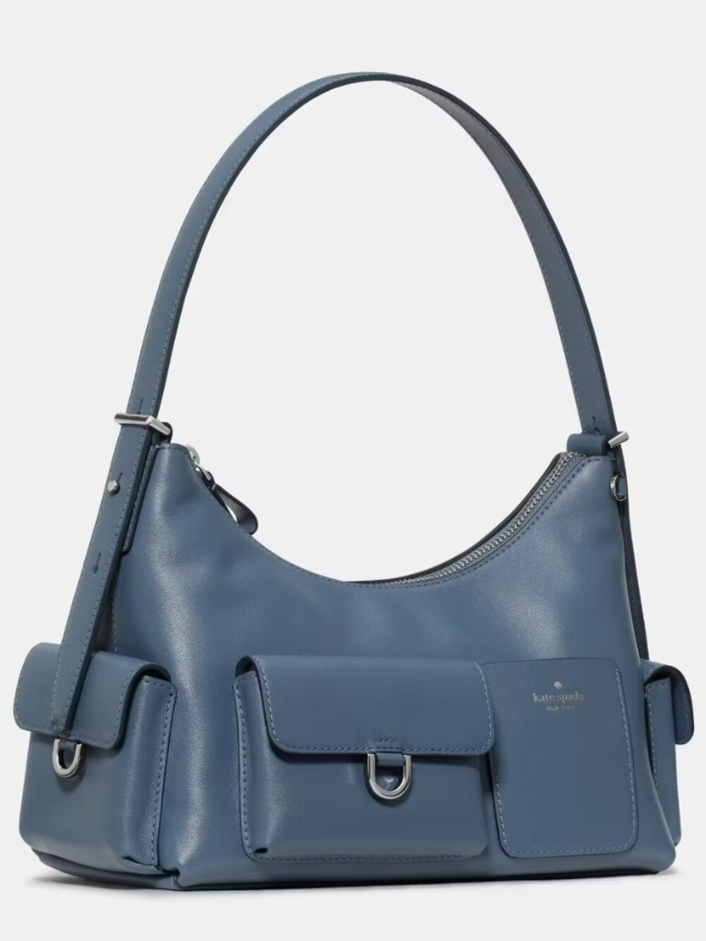 NWT Kate Spade Cargo Smooth Blue Leather Shoulder Bag - In original packaging